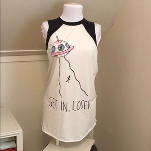 Black Matter cut off novelty tank top Sz S